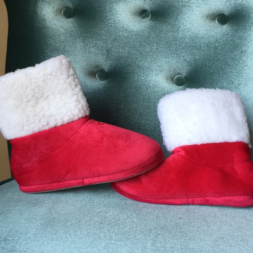 American girl slippers size 1/3 red and‎ white